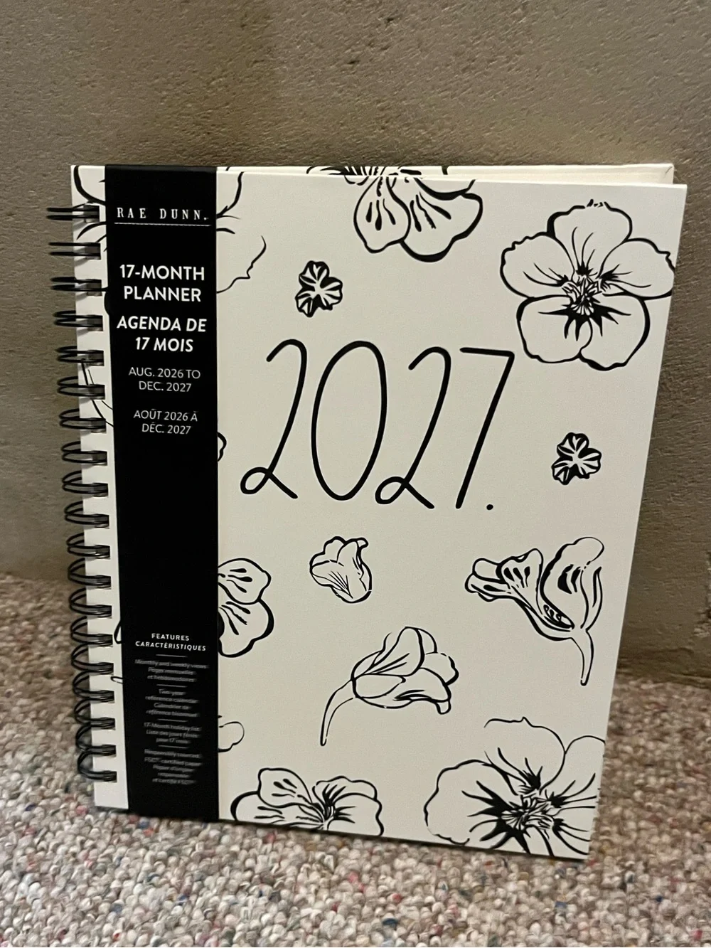 🆕 Rae Dunn 2027 Floral  Planner 17 Month